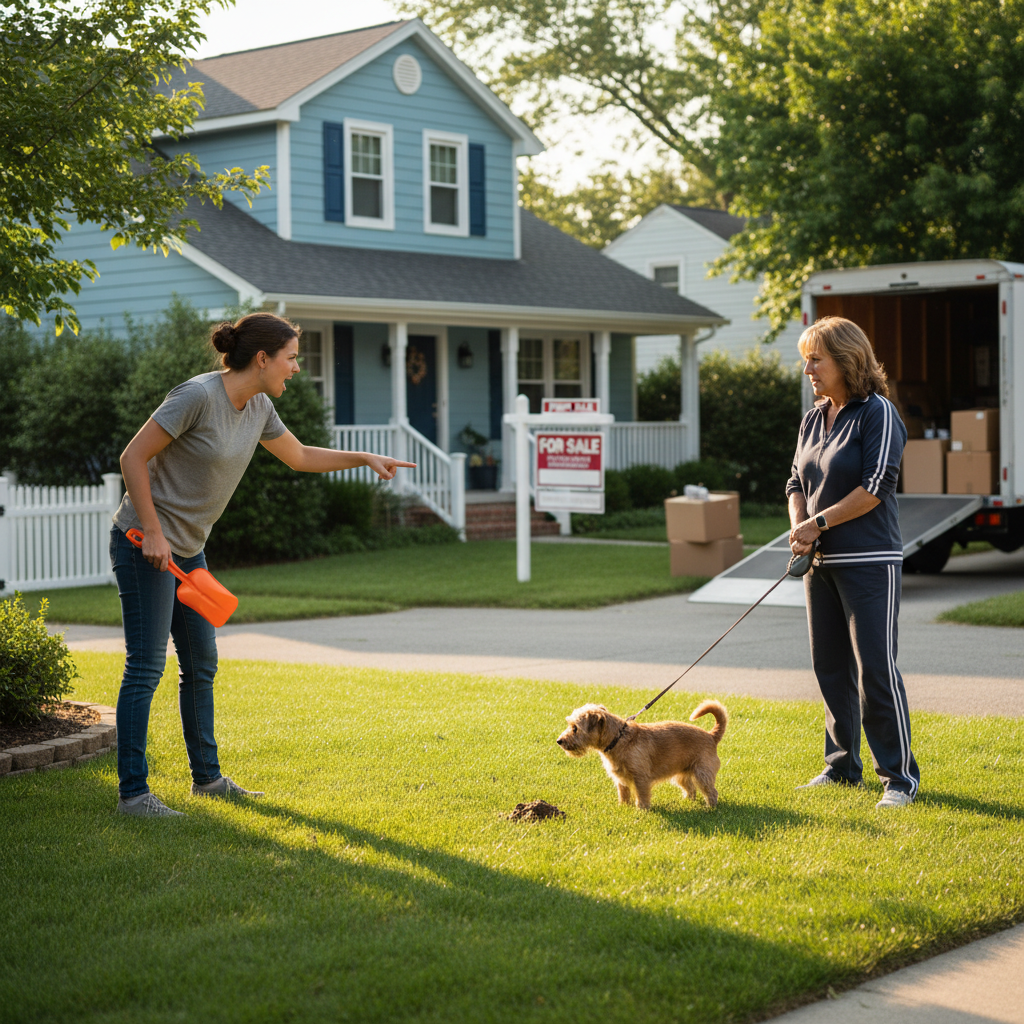 New Homeowner Kicks Neighbor Off Property After Catching Her Using the Yard as a Dog Toilet