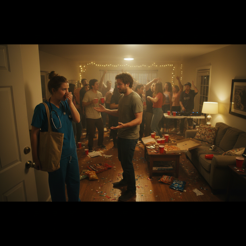 Nurse Dumps Boyfriend On the Spot After He Transforms Her Quiet Apartment Into a Frat Party Behind Her Back