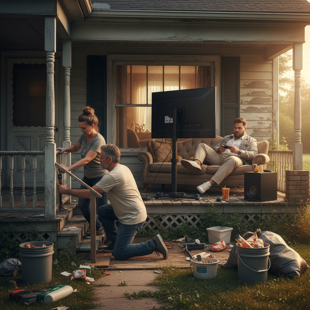 Couple Renovates Mother-In-Law's Home For Free While Her Wealthy Son Plays Video Games All Day