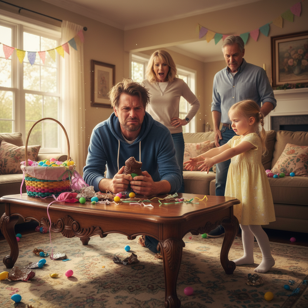 Uncle Throws a Tantrum After Stealing His 5-Year-Old Niece's Easter Chocolate