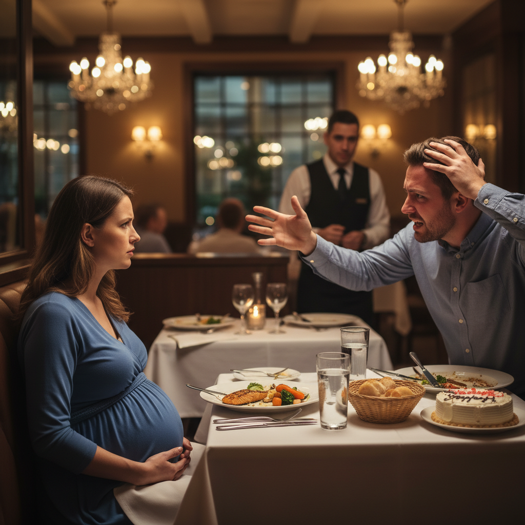 Husband Demands They Leave Restaurant on Her Birthday Because He 'Looked Like an Idiot'