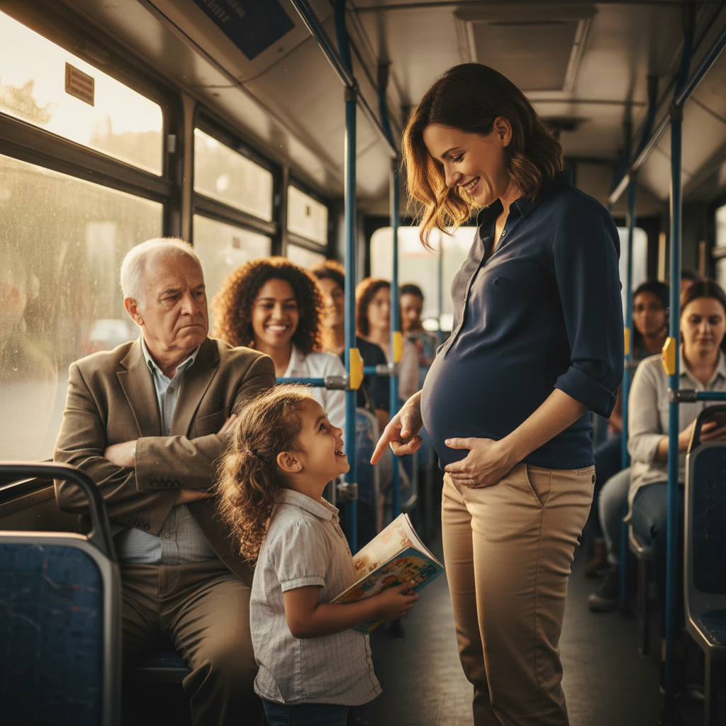 Stranger Insults This Pregnant Woman on the Bus, So She Tells Her Child a Hilarious Lie