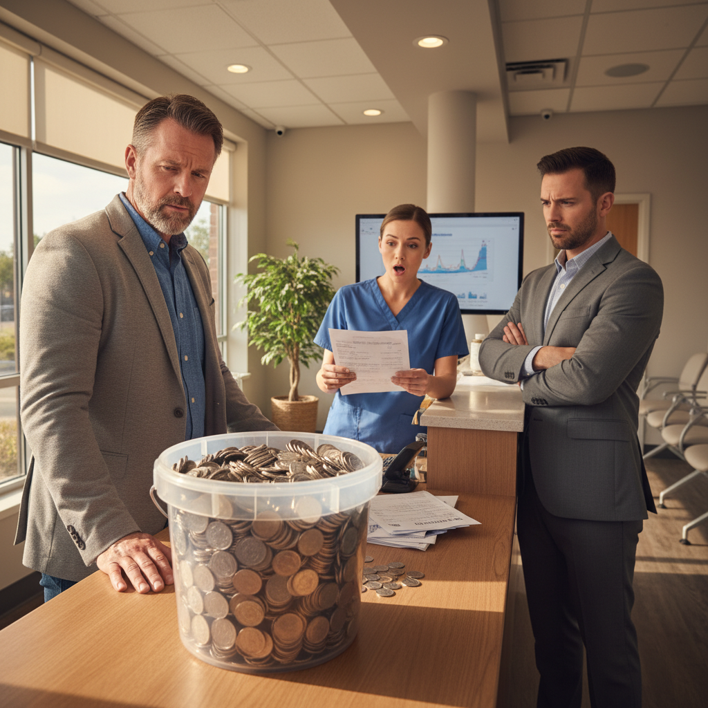 This Patient Got Charged Interest on a Secret Dentist Bill, So He Paid in Dimes