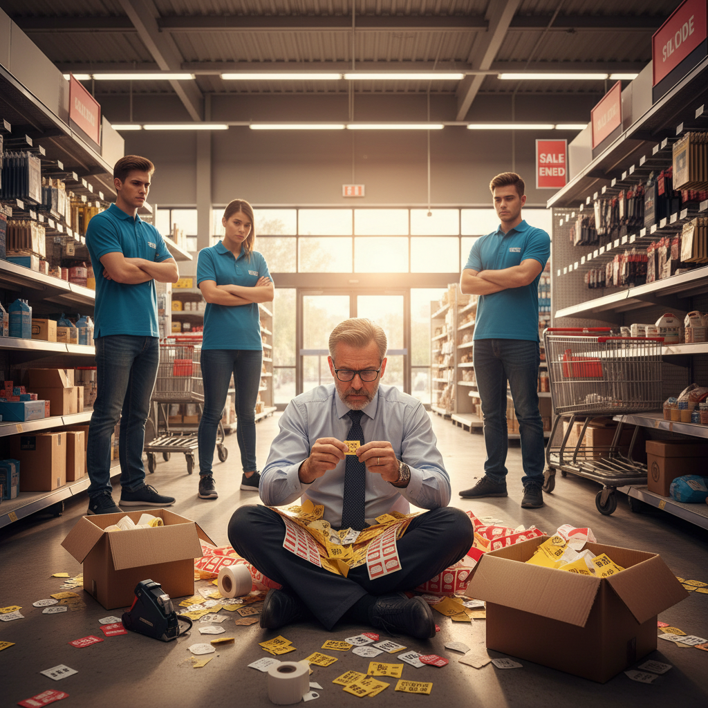 Retail Boss Demands to Approve Every Price Tag Personally, Instantly Regrets It When a Major Promo Ends