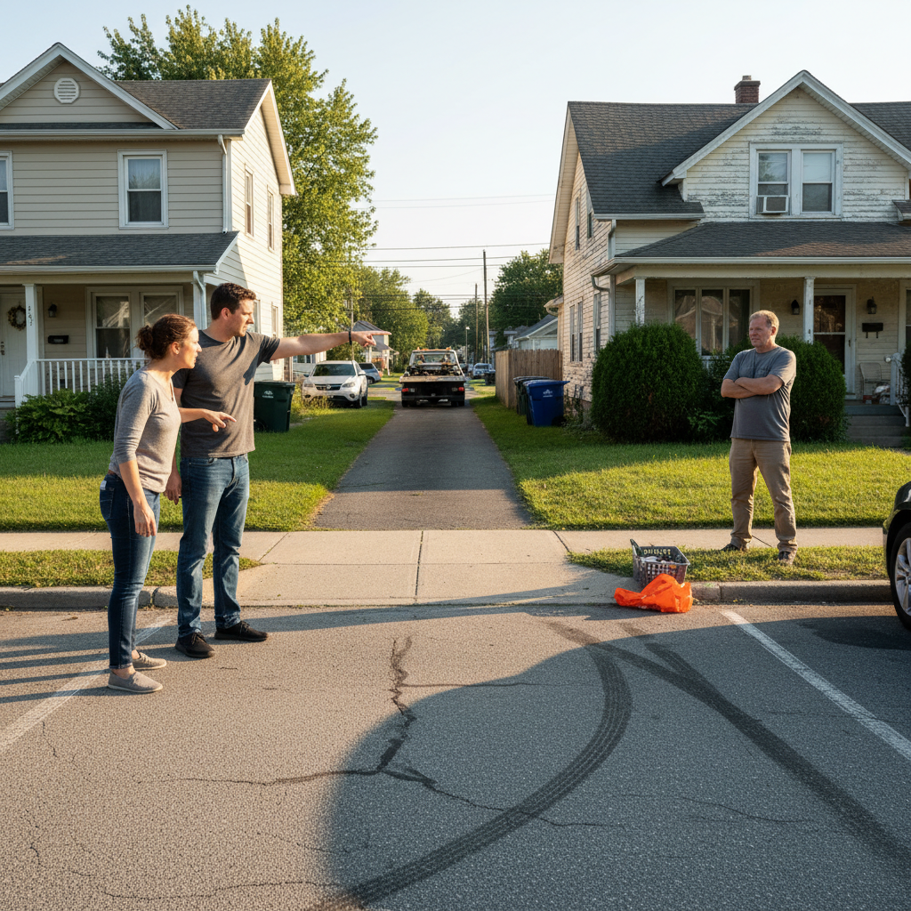 Couple Blames Neighbor After Wife's Car Is Towed From Their Own House, But the Internet Strongly Disagrees