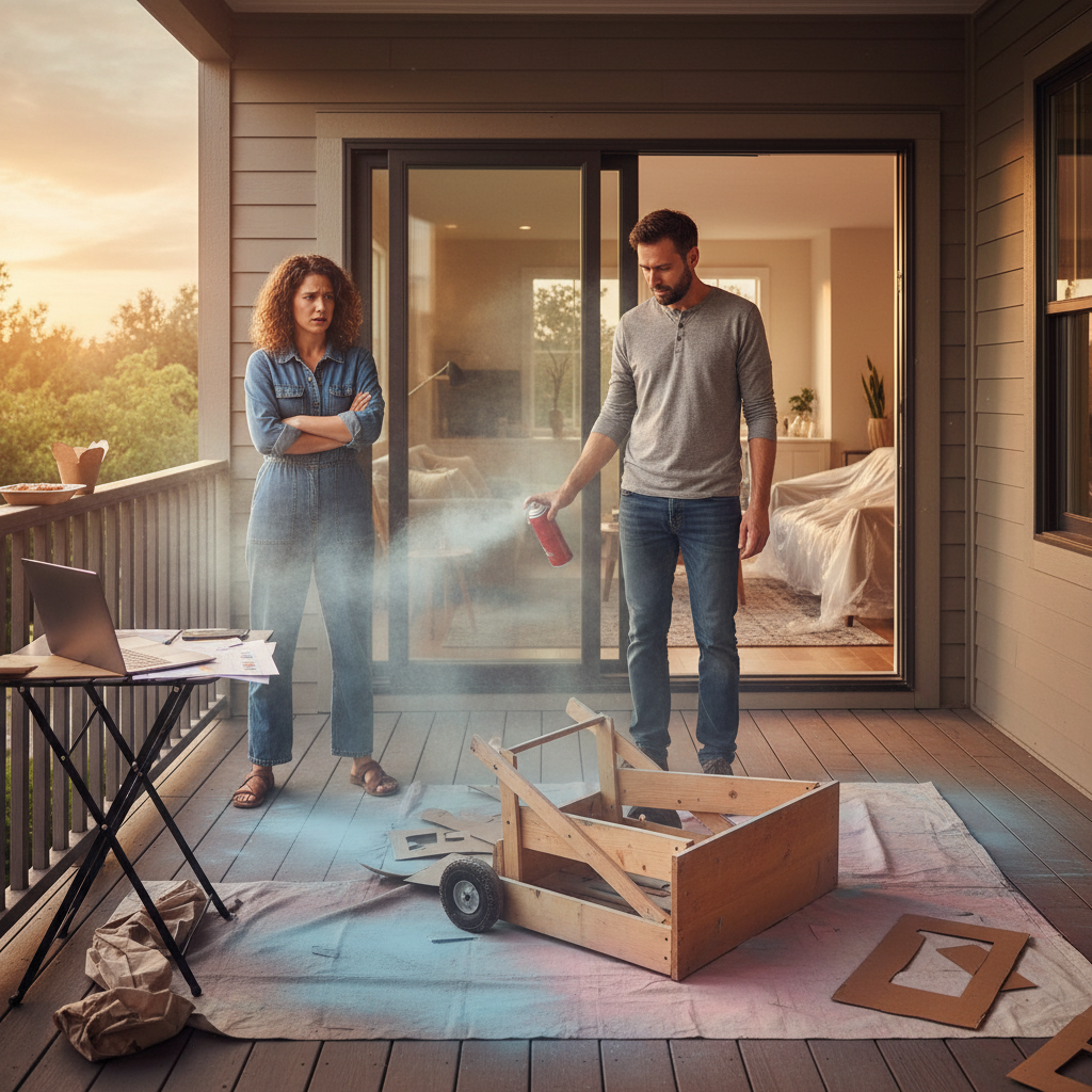 Woman Dumps Boyfriend After His Bizarre DIY Project Leaves a Permanent Mark on Their Porch