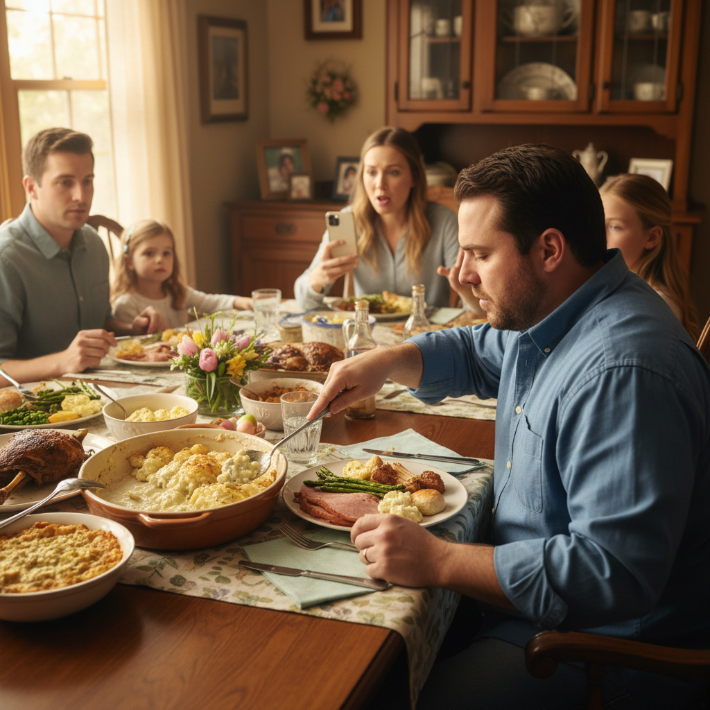 Man Eats Second Helping at Family Easter Dinner, Sister-In-Law Snaps Over Her 'Ruined Leftovers'