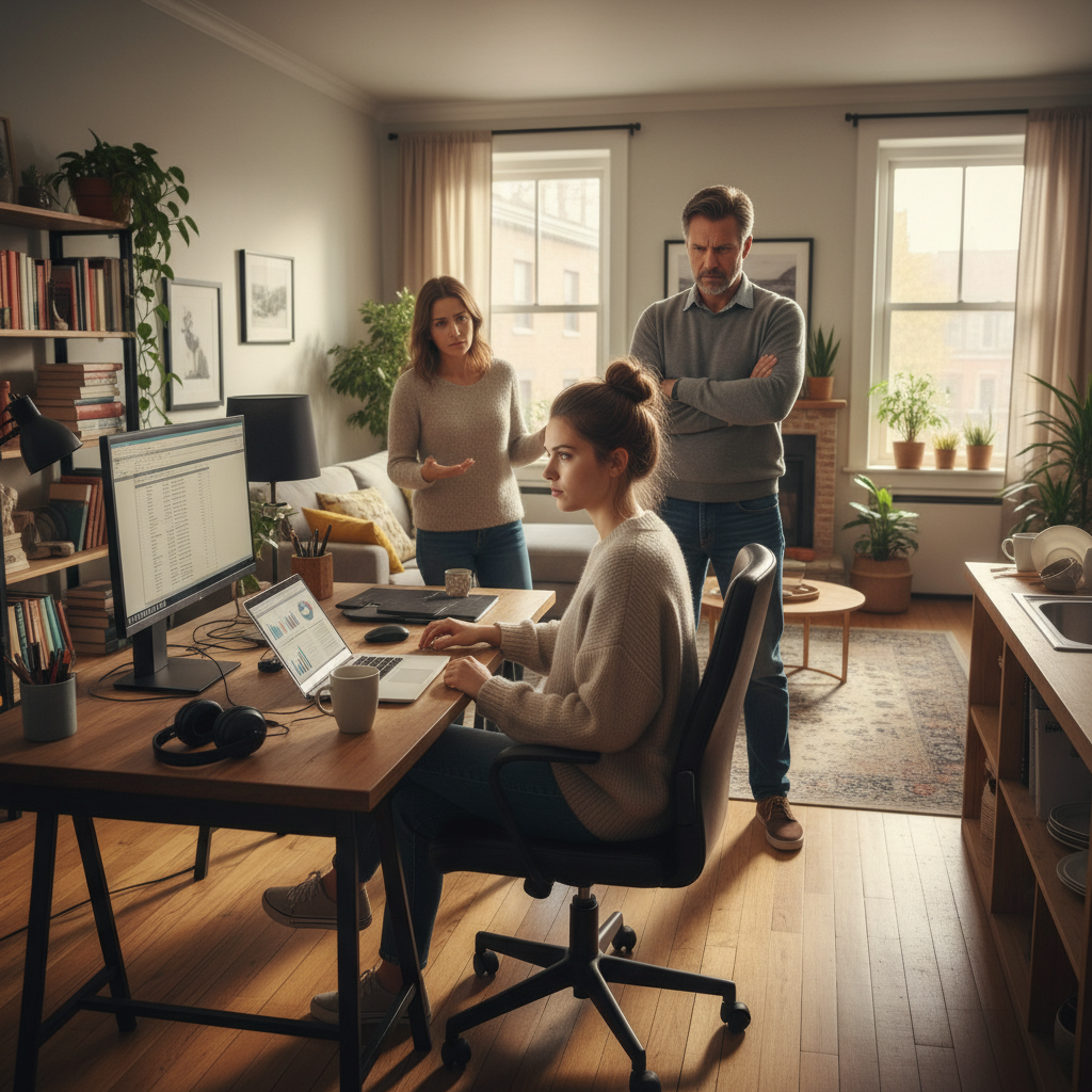 Woman Refuses to Apologize After Her Roommate's Guest Demands She Hide Her Home Office