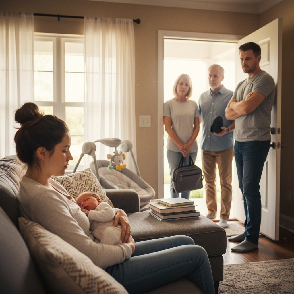 Woman Refuses to Let Her In-Laws Stay Postpartum, Now Her Husband Is Demanding Access