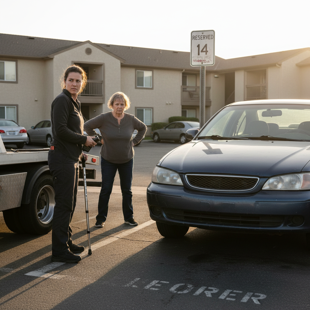 Woman Tows A Car From Her Paid Parking Spot, But Her Mom Demands She Feel Ashamed