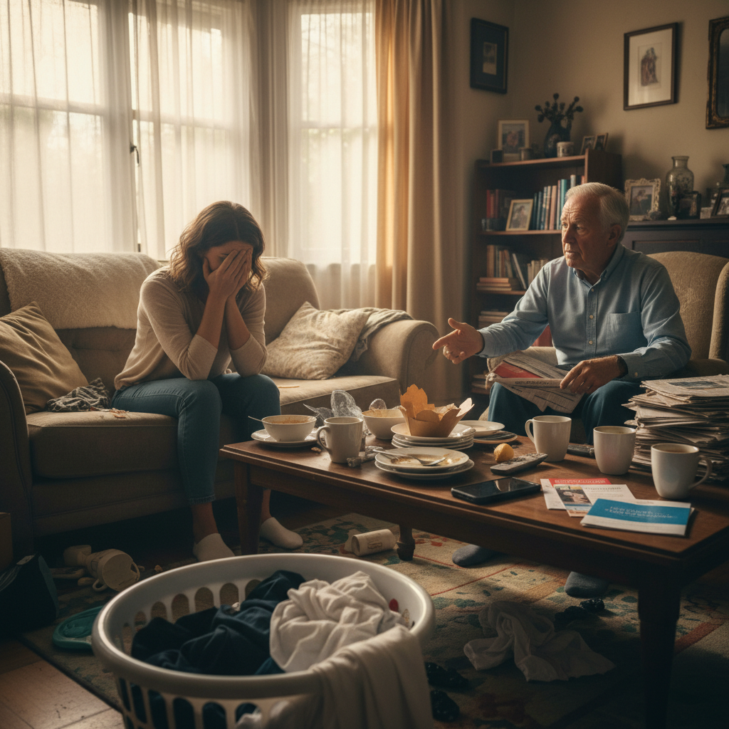 Woman Refuses To Clean Up After Her Retired Dad While Her Mom Is In the ICU