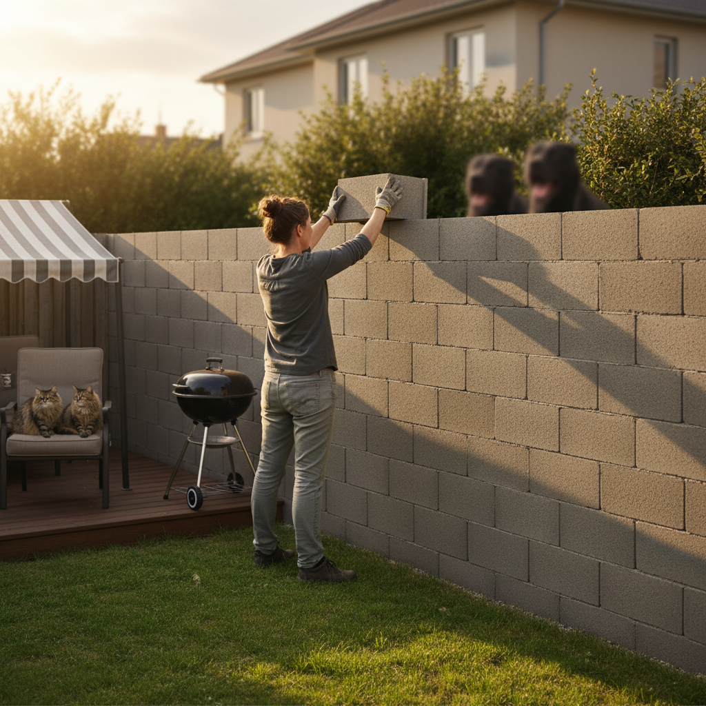 Woman Builds a 6-Foot Wall to Block Out Her Peeping Neighbors and Their Barking Dogs