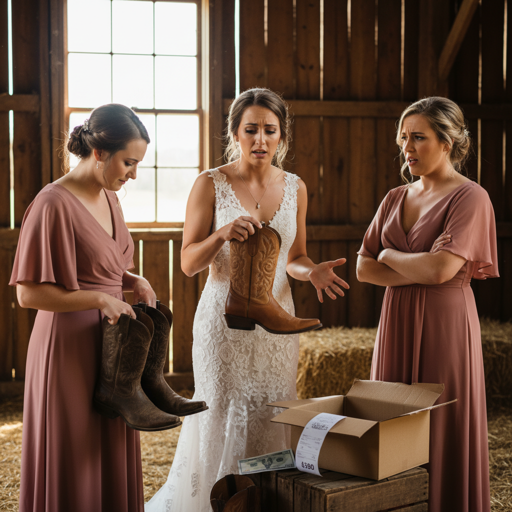 Bride Demands Bridesmaids Buy $380 Cowboy Boots to Avoid Looking "Trashy," Threatens to Kick One Out for Buying Secondhand
