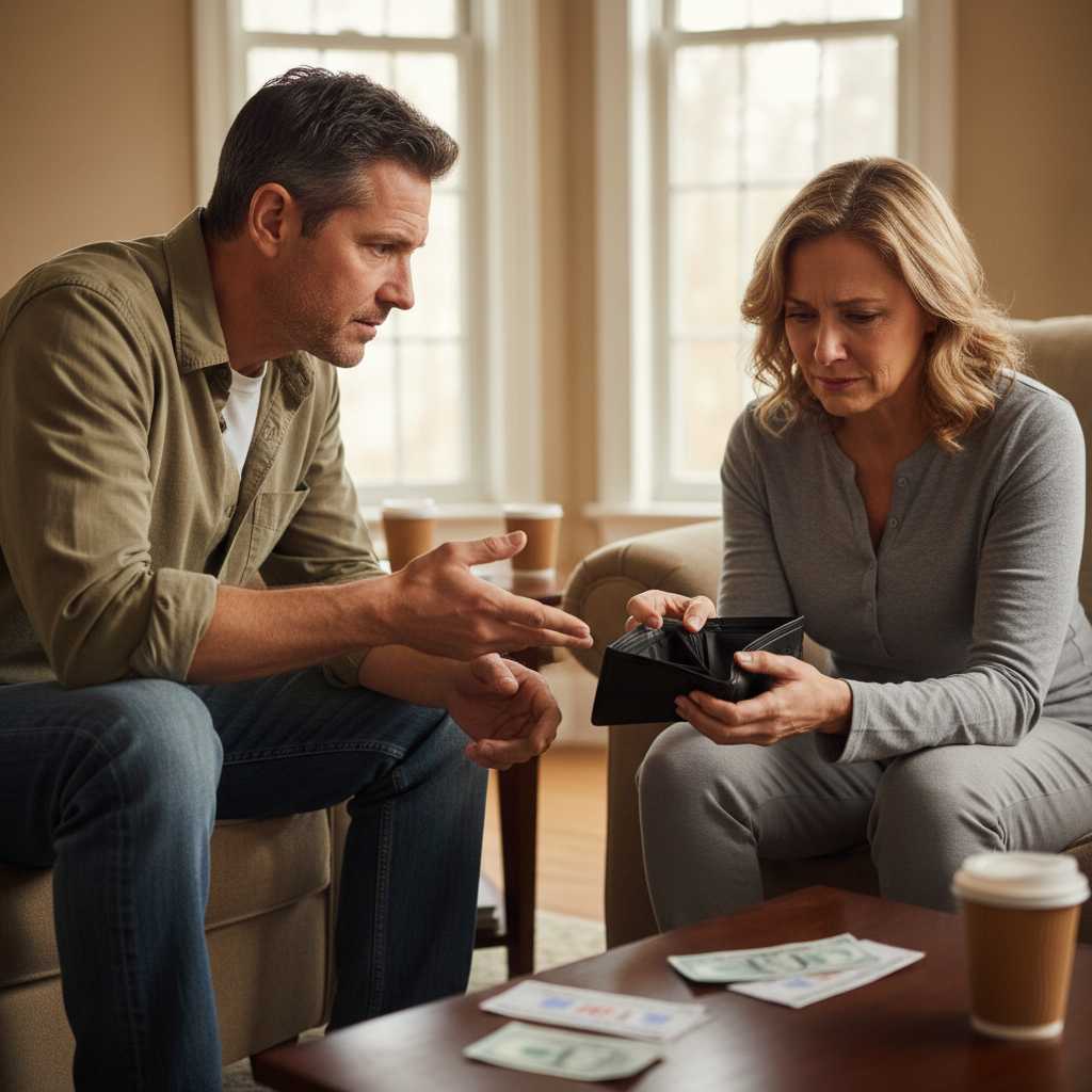 Husband Tells Stay-At-Home Wife to Wipe the Smile Off Her Face Over Missing Money