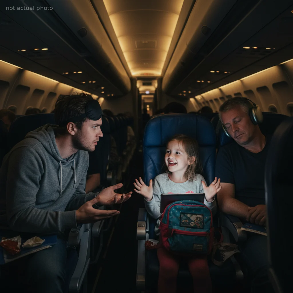 Traveler Confronts Parents Over Loud Child on a Red-Eye Flight, Gets Ignored