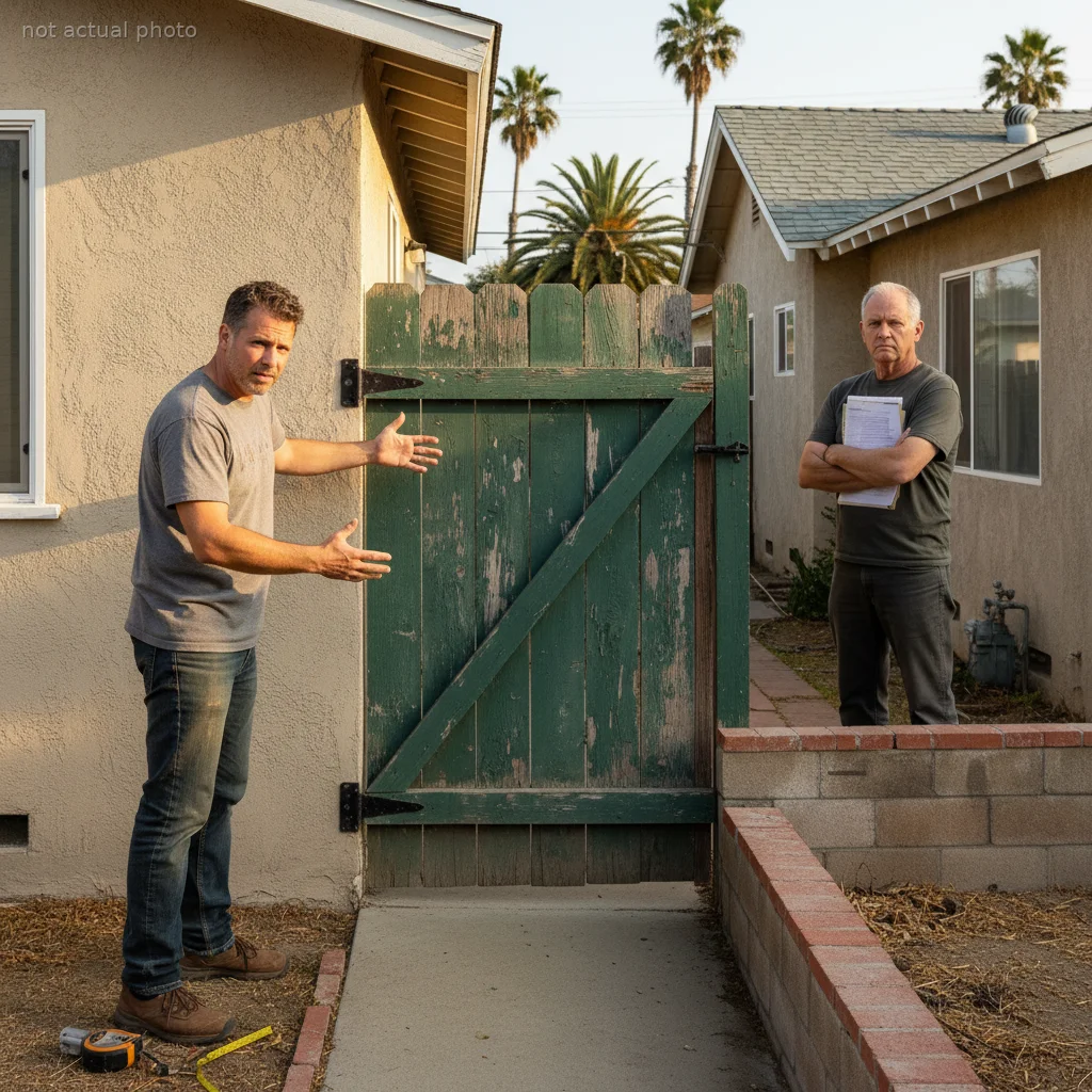 Entitled Neighbor Refuses to Detach Gate from Man's House, Demands Permits to Move It