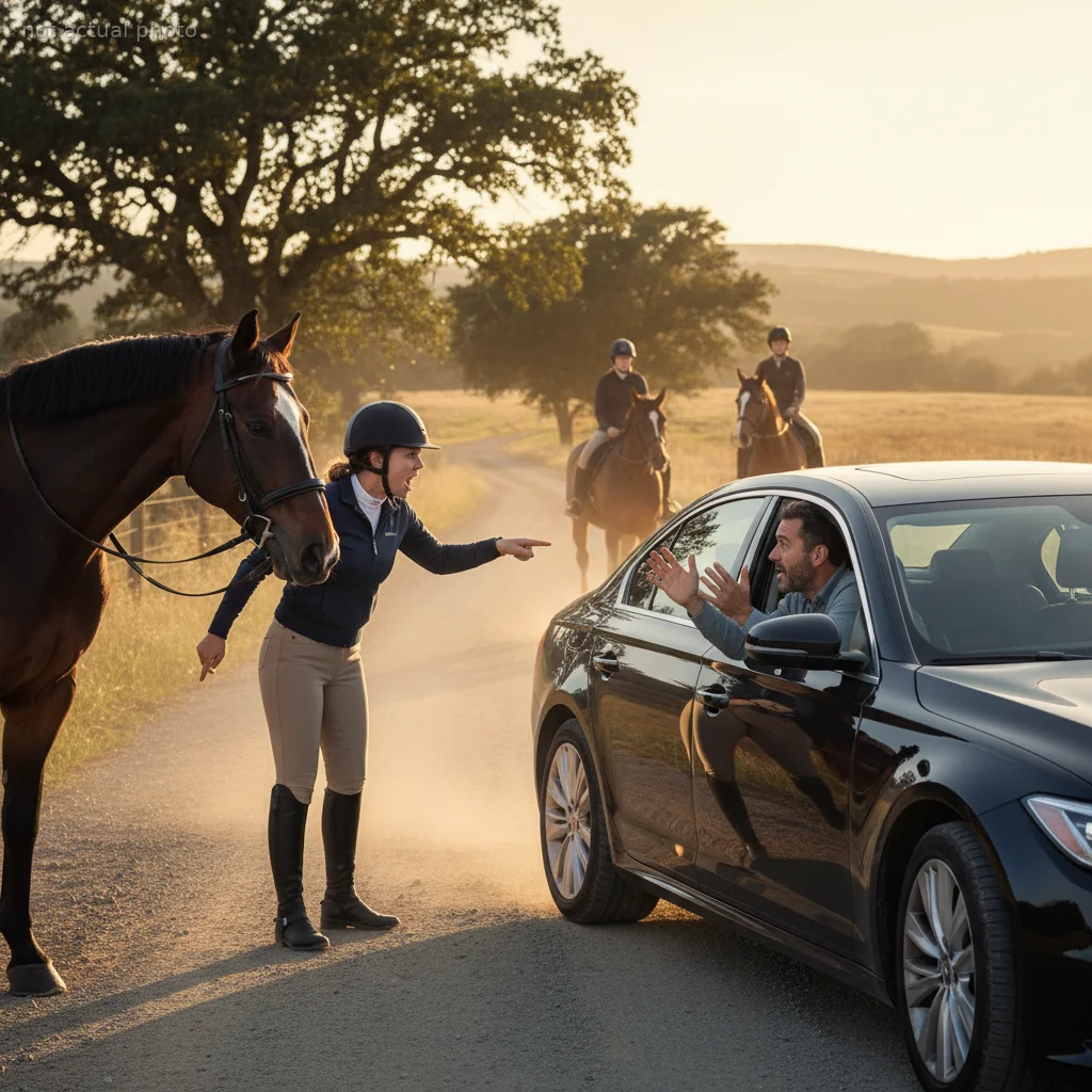 Driver Blasts Past Horses at 30 MPH, Gets Yelled At by Neighbor, and Now Wonders If They’re Actually the Villain