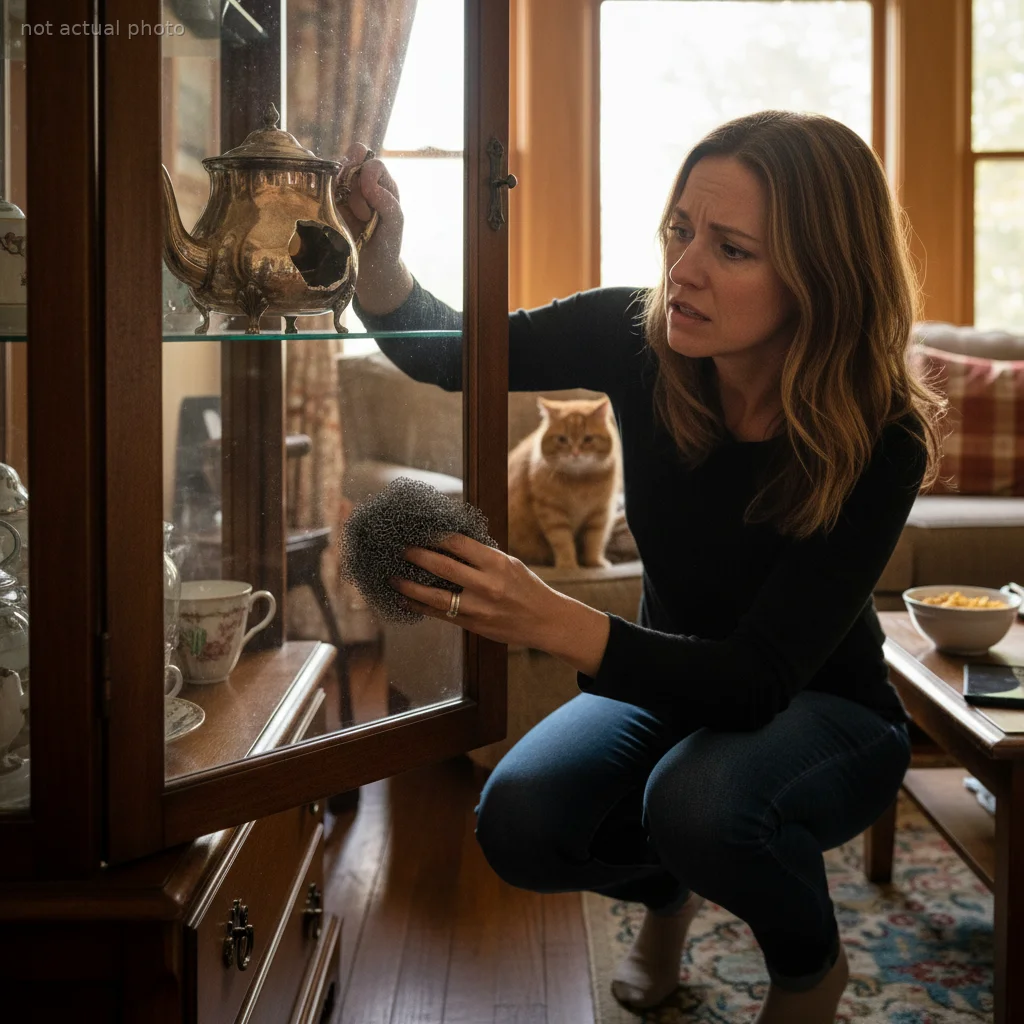 A Pet Sitter Found Her Friend's $500 Teapot Behind Glass. Then She Reached for the Wire Sponge.