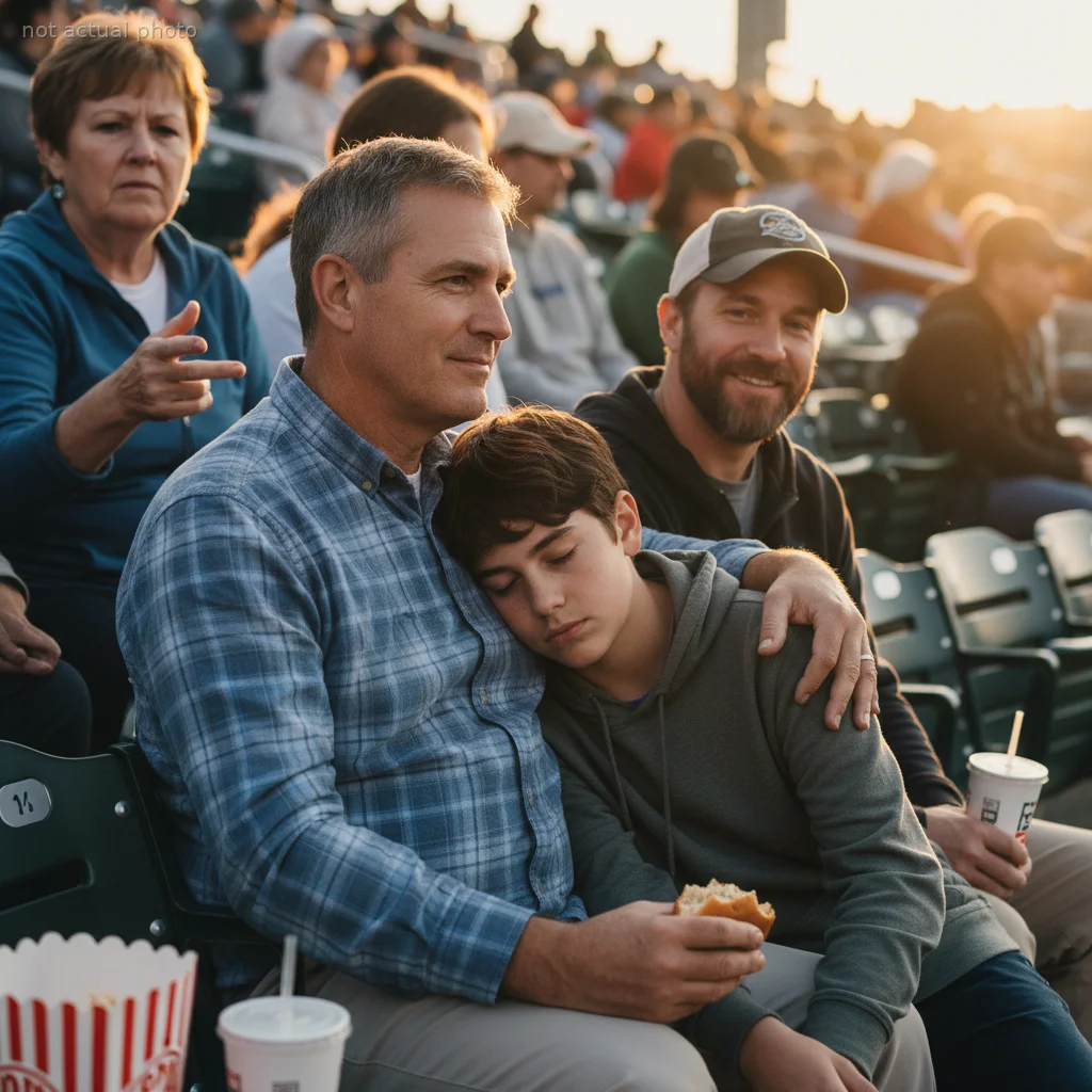 Dad Shuts Down Stranger Who Tried To Police His Adopted Teenage Son's Need For Affection