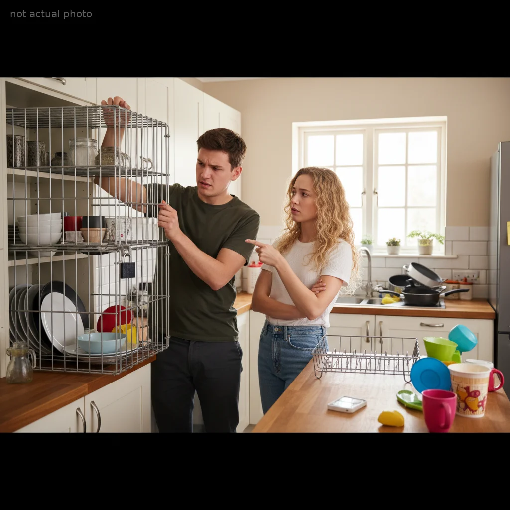 New Roommate Hoards the Shared Dishes, So This Guy Locks Up Everything He Owns