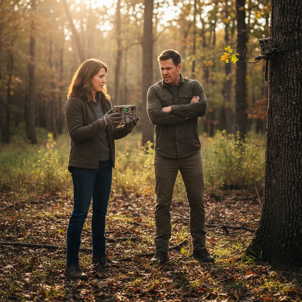 She Found A Secret Trail Cam Deep In Her Woods, But Her Husband Is Furious She Took It Down