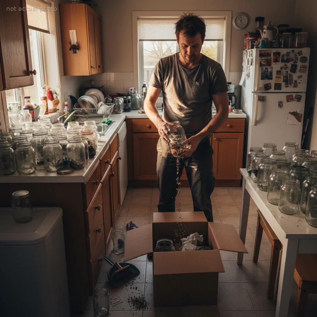 Man Purges Wife's Collection of 'Memory Jars' While She's at Work, Now She's Moved Out