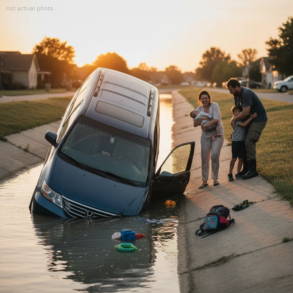 Dad Demands Divorce After His Wife Drives Into a Canal, Saving His Kids From a Tragic Fate