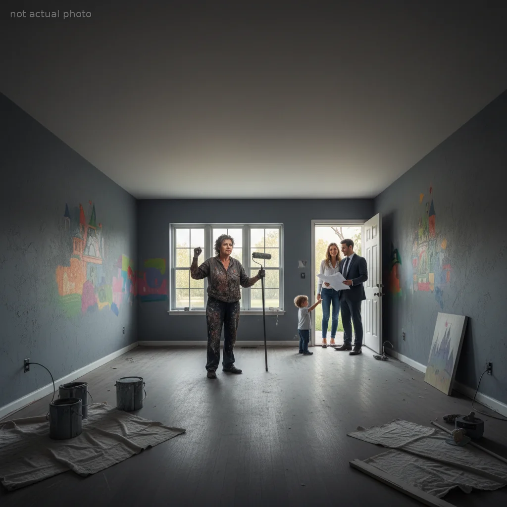 Landlord Evicts Artist to Steal Her Custom Murals, So She Leaves Behind a Dull Grey Nightmare