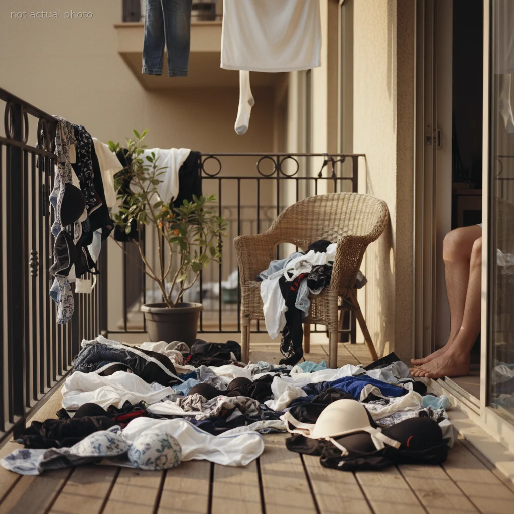 Her Upstairs Neighbors Kept Dropping Underwear on Her Balcony, So She Finally Stopped Returning It