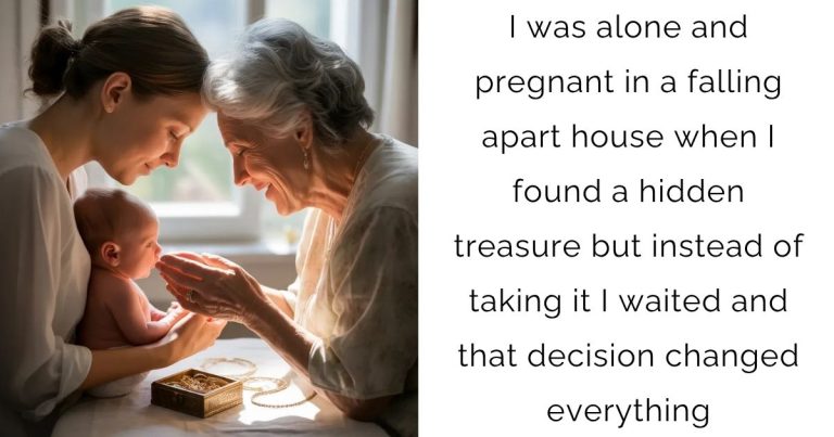 I was alone and pregnant in a falling apart house when I found a hidden treasure but instead of taking it I waited and that decision changed everything