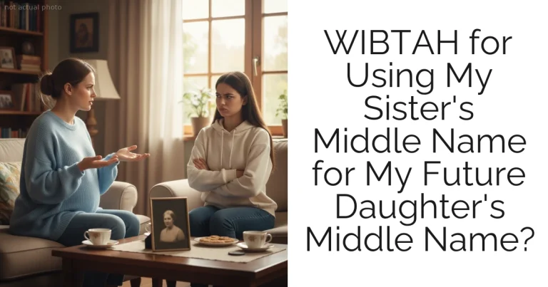 WIBTAH for Using My Sister's Middle Name for My Future Daughter's Middle Name?