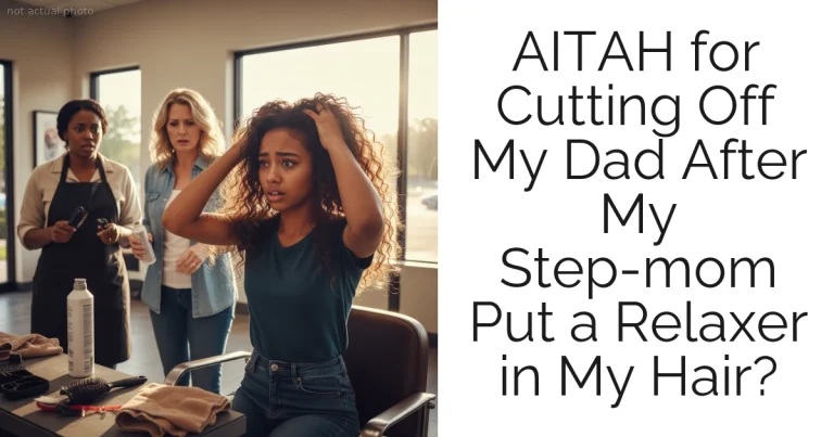 AITAH for Cutting Off My Dad After My Step-mom Put a Relaxer in My Hair?
