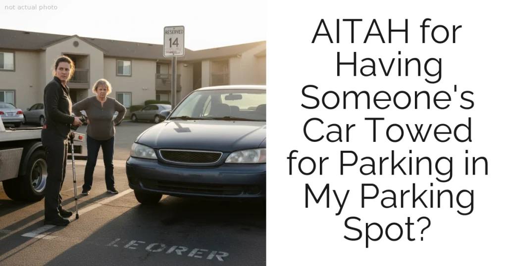 AITAH for Having Someone's Car Towed for Parking in My Parking Spot?
