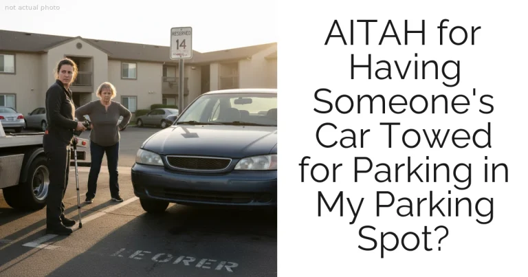 AITAH for Having Someone's Car Towed for Parking in My Parking Spot?