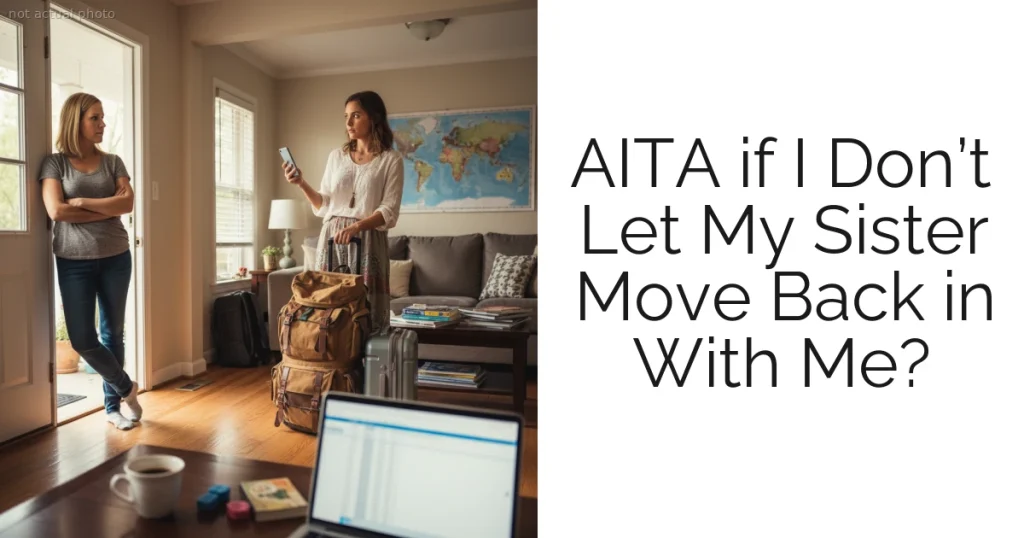 AITA if I Don’t Let My Sister Move Back in With Me?