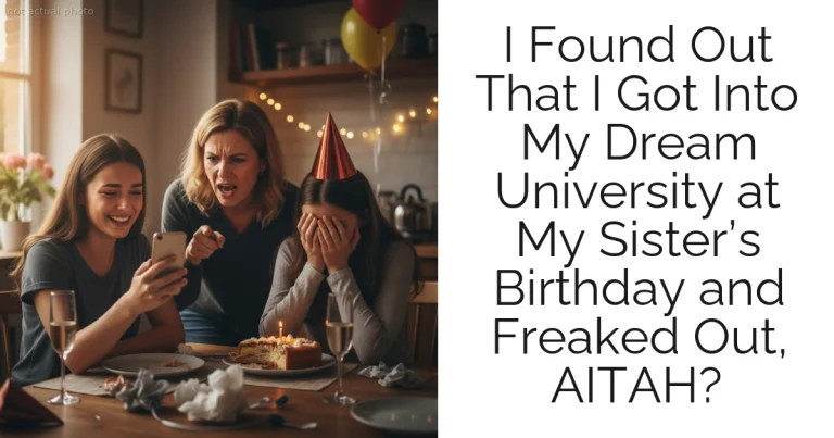 I Found Out That I Got Into My Dream University at My Sister’s Birthday and Freaked Out, AITAH?