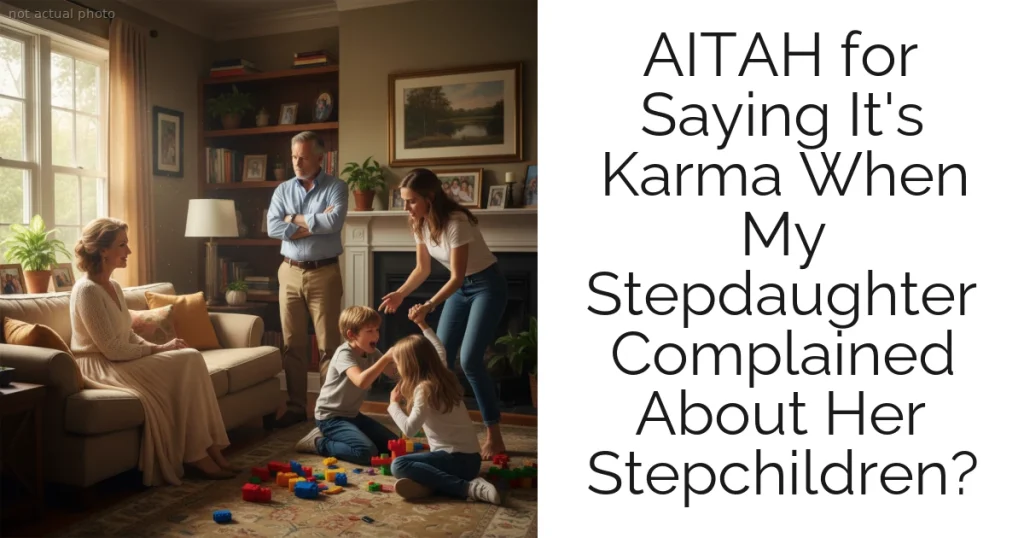 AITAH for Saying It's Karma When My Stepdaughter Complained About Her Stepchildren?