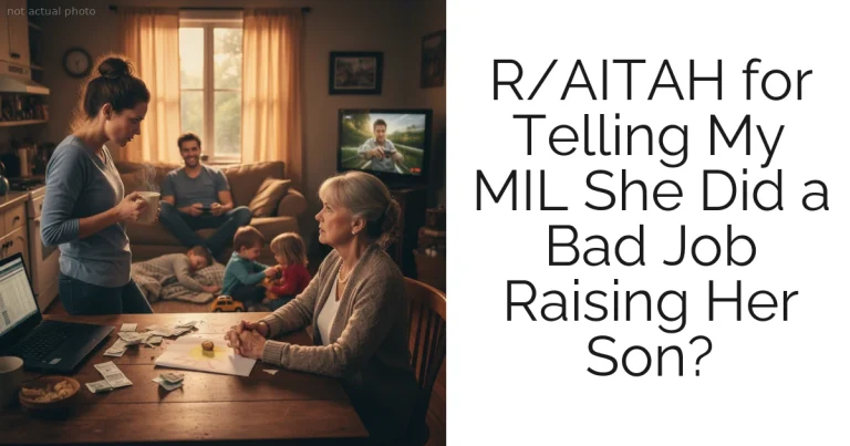 R/AITAH for Telling My MIL She Did a Bad Job Raising Her Son?
