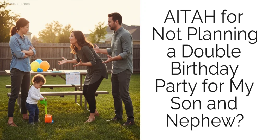 AITAH for Not Planning a Double Birthday Party for My Son and Nephew?