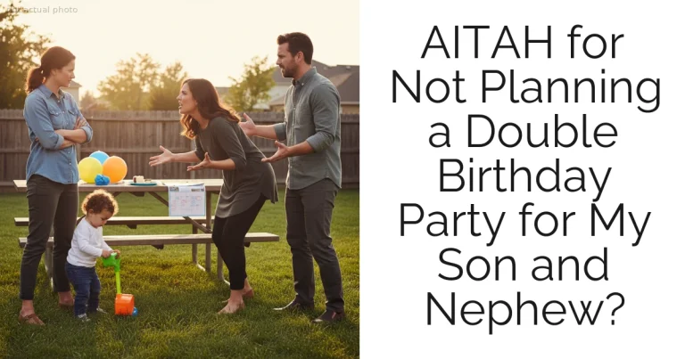 AITAH for Not Planning a Double Birthday Party for My Son and Nephew?