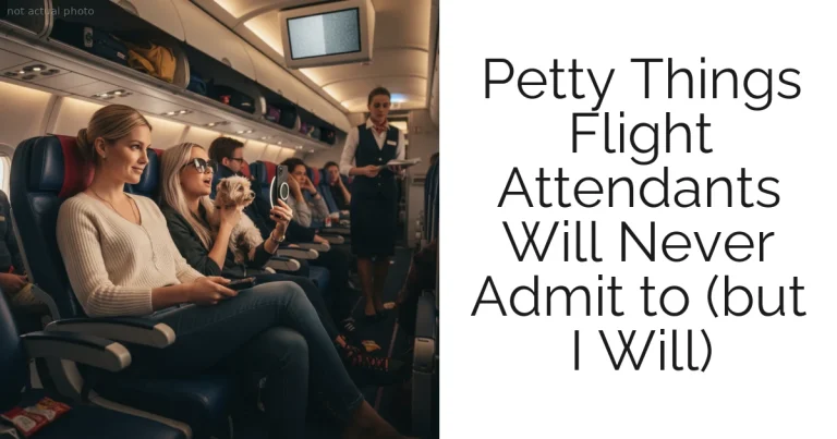 Petty Things Flight Attendants Will Never Admit to (but I Will)