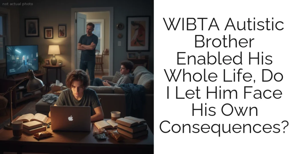 WIBTA Autistic Brother Enabled His Whole Life, Do I Let Him Face His Own Consequences?