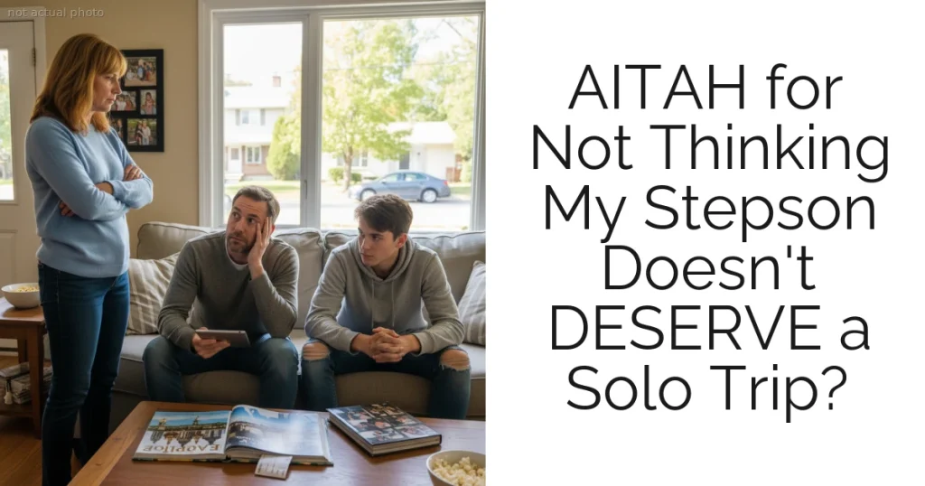 AITAH for Not Thinking My Stepson Doesn't DESERVE a Solo Trip?