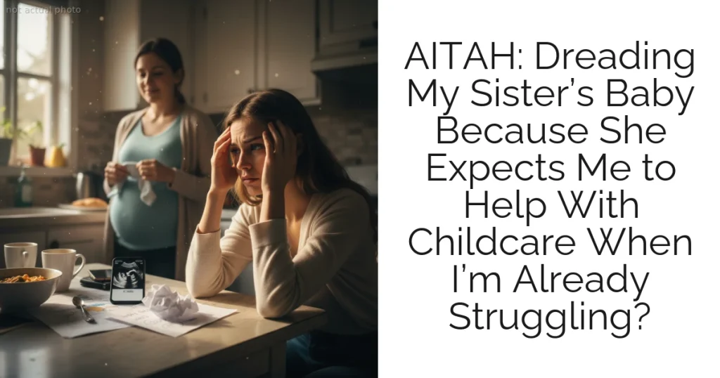 AITAH: Dreading My Sister’s Baby Because She Expects Me to Help With Childcare When I’m Already Struggling?