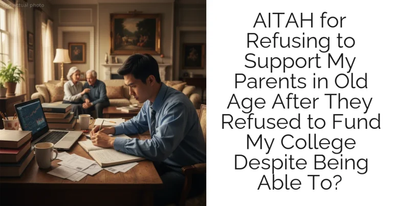 AITAH for Refusing to Support My Parents in Old Age After They Refused to Fund My College Despite Being Able To?