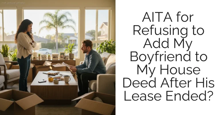 AITA for Refusing to Add My Boyfriend to My House Deed After His Lease Ended?