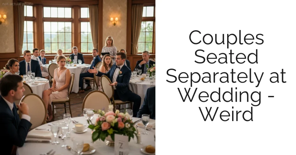 Couples Seated Separately at Wedding - Weird