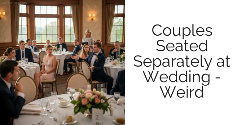 Couples Seated Separately at Wedding - Weird