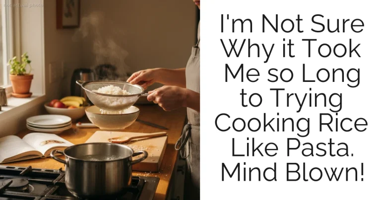 I'm Not Sure Why it Took Me so Long to Trying Cooking Rice Like Pasta. Mind Blown!