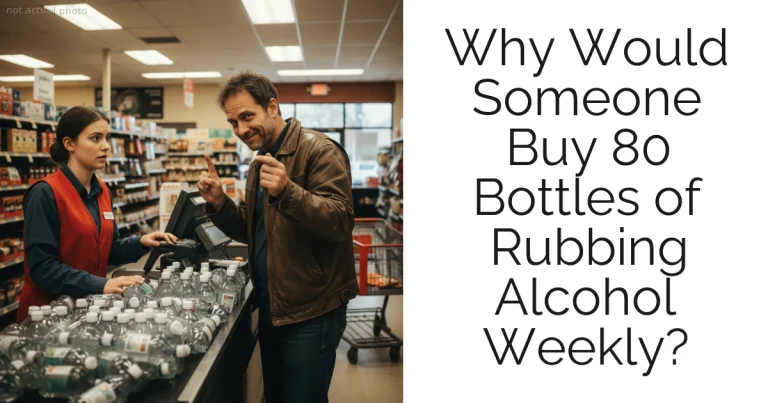 Why Would Someone Buy 80 Bottles of Rubbing Alcohol Weekly?